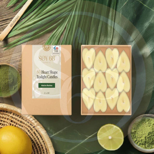 Soy 68 Heart Shaped Tealight Moisturizer Candle (60/box)