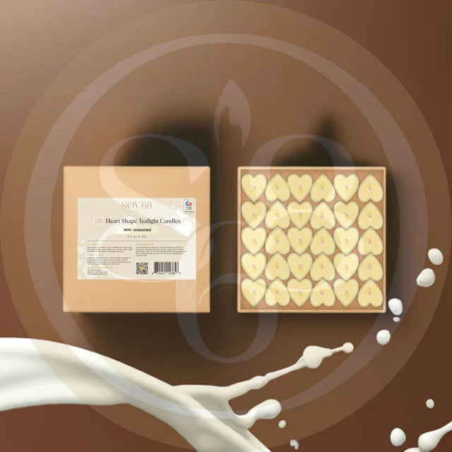 Soy 68 Heart Shaped Tealight Moisturizer Candle (120/box)