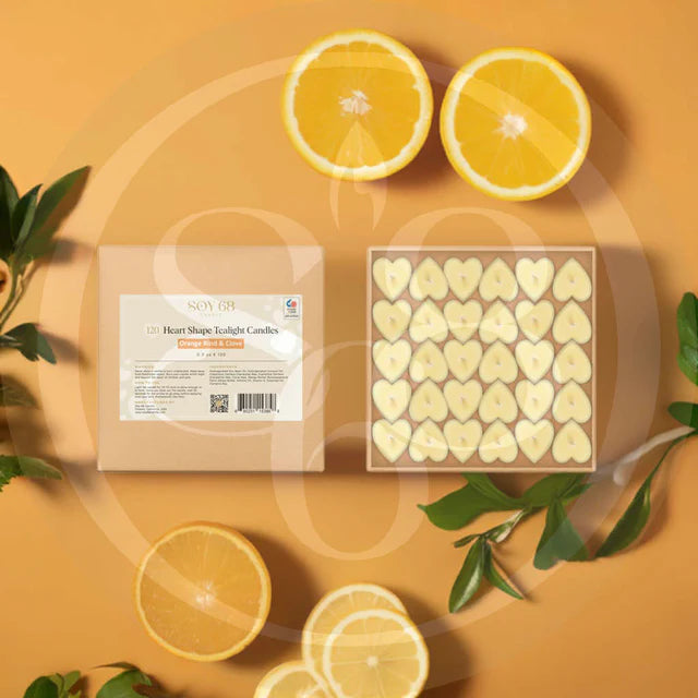 Soy 68 Heart Shaped Tealight Moisturizer Candle (120/box)