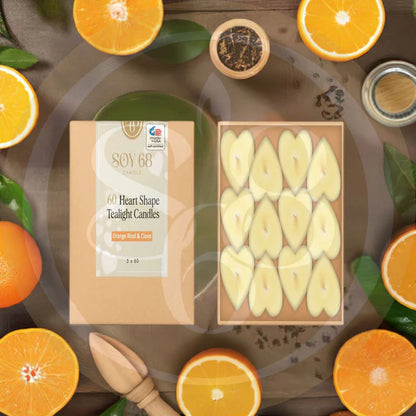 Soy 68 Heart Shaped Tealight Moisturizer Candle (60/box)