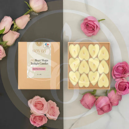 Soy 68 Heart Shaped Tealight Moisturizer Candle (60/box)