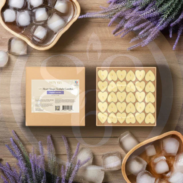 Soy 68 Heart Shaped Tealight Moisturizer Candle (120/box)