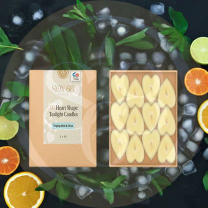 Soy 68 Heart Shaped Tealight Moisturizer Candle (60/box)