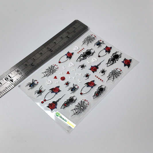 Spider and Skeleton Sticker Decal