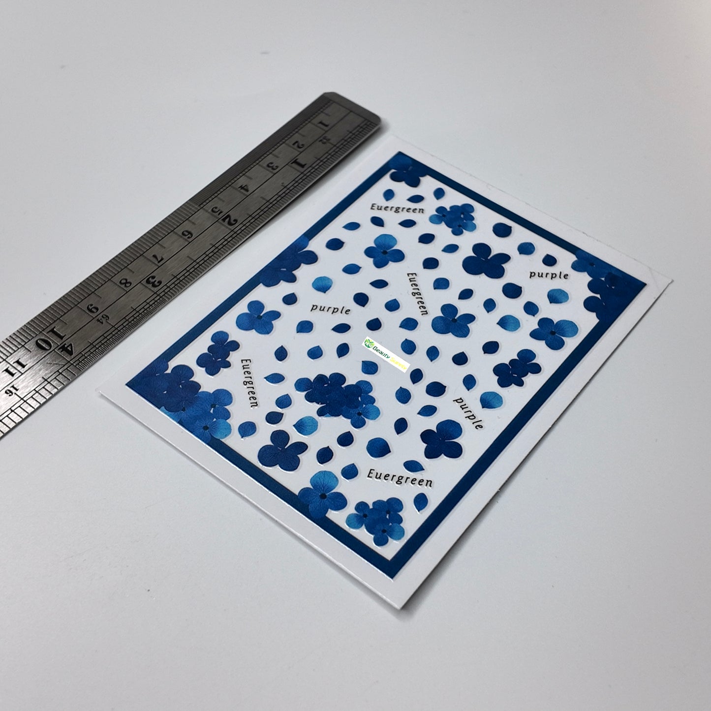 Blue Flowers and Petals Sticker Decal