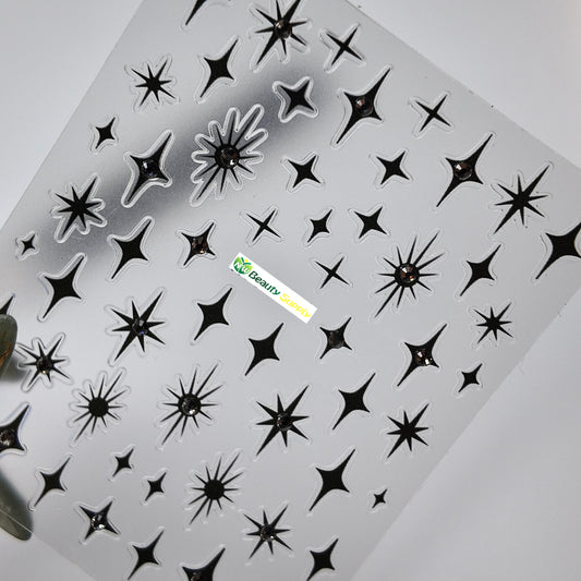 Black Pointy Star Sticker Decal