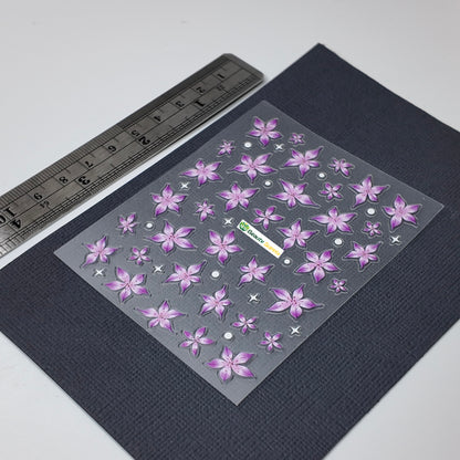 Purple and Pink Florals Sticker Decal