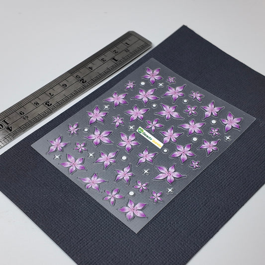 Purple and Pink Florals Sticker Decal