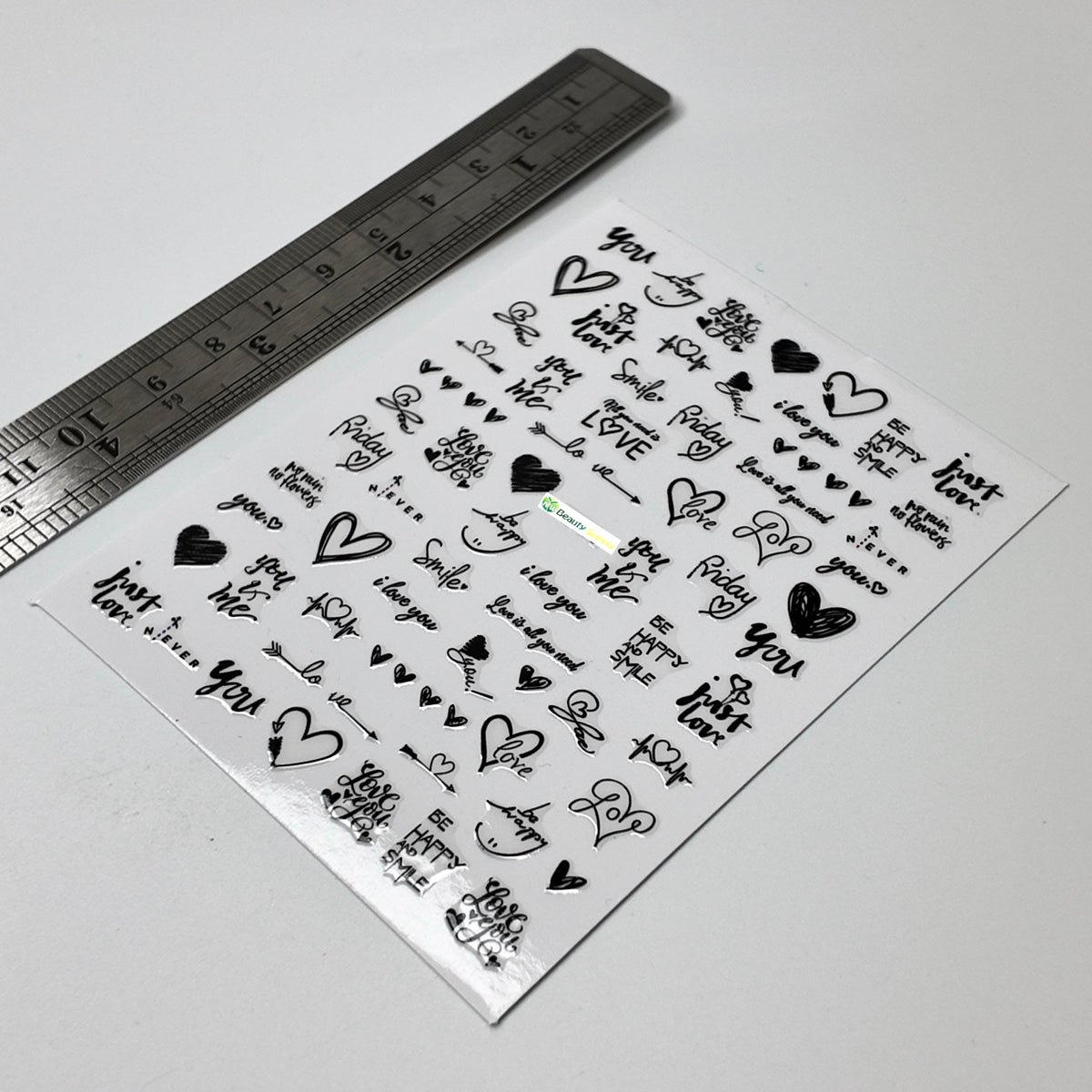 Hearts and Love Word Sticker Decal