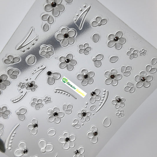 White Flower Sticker Decal