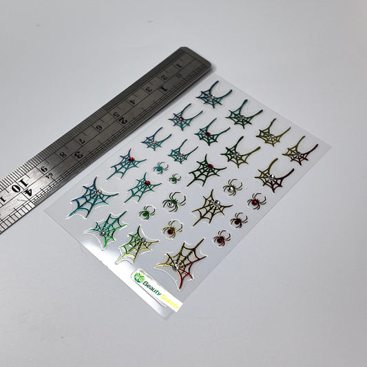 Color Shift Spider Web Sticker Decal