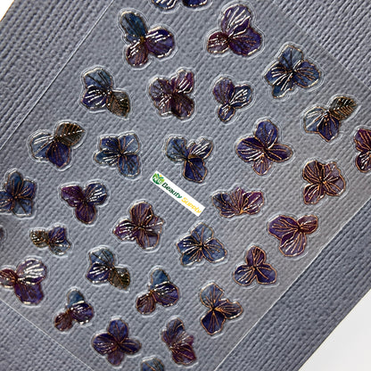 Water Color Flower with Gold Accents Sticker Decal