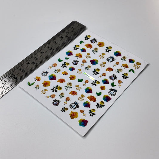 Rainbow Roses Sticker Decal