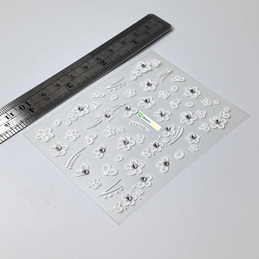 White Flower Sticker Decal