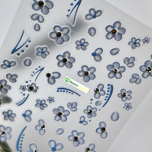 Blue Flower Sticker Decal