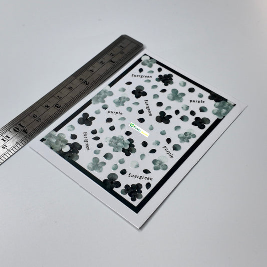 Green Flowers and Petals Sticker Decal