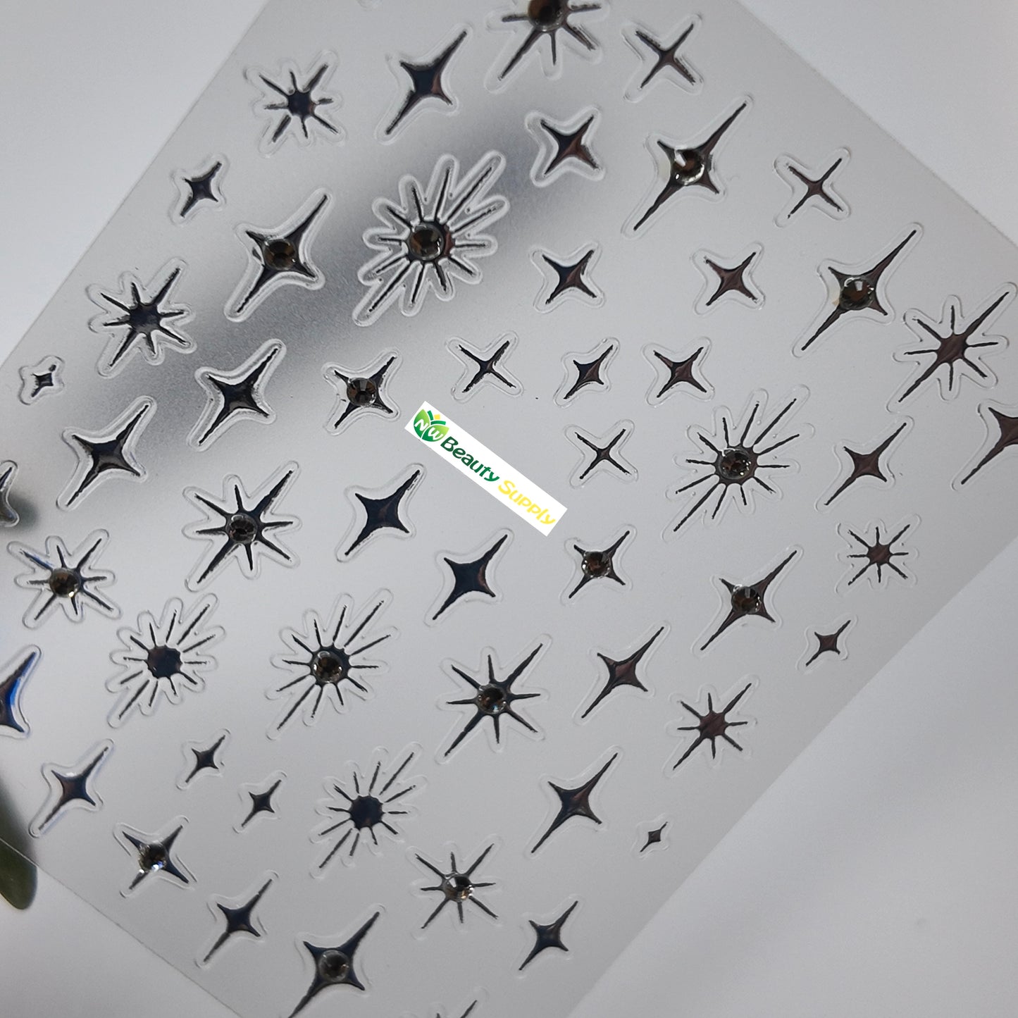 Silver Pointy Star Sticker Decal