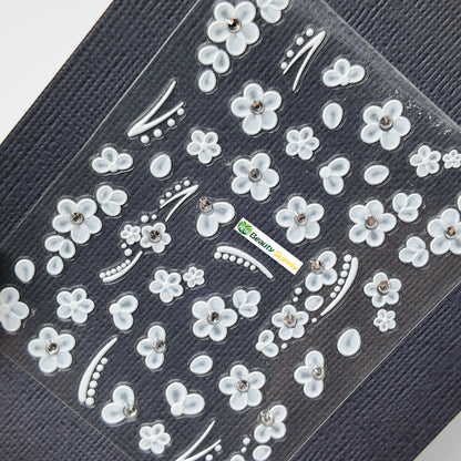 White Flower Sticker Decal