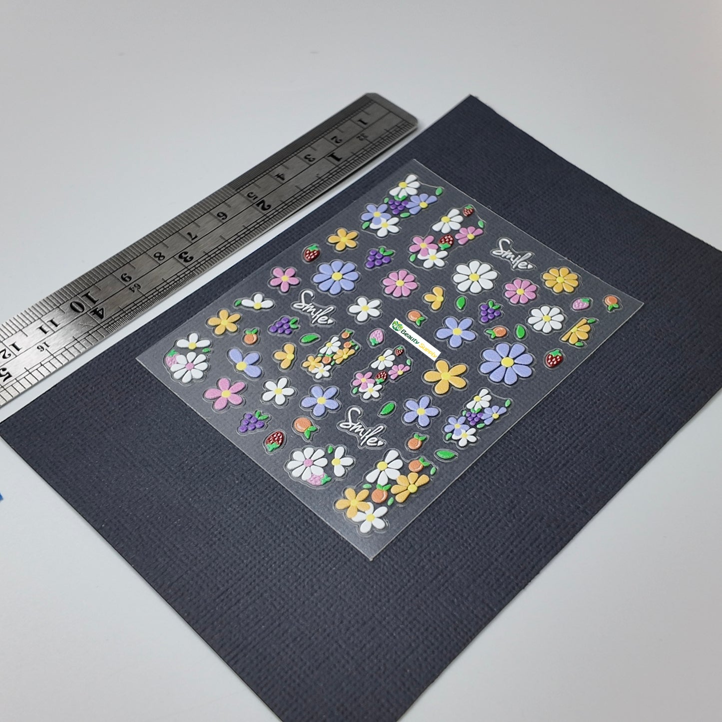 Pastel Daisy Flower with Fruits Sticker Decal