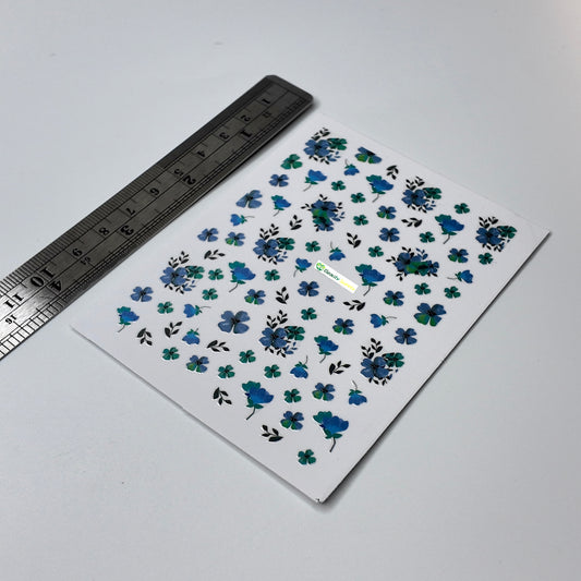 Blue Flower Sticker Decal