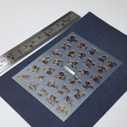 Water Color Flower with Gold Accents Sticker Decal