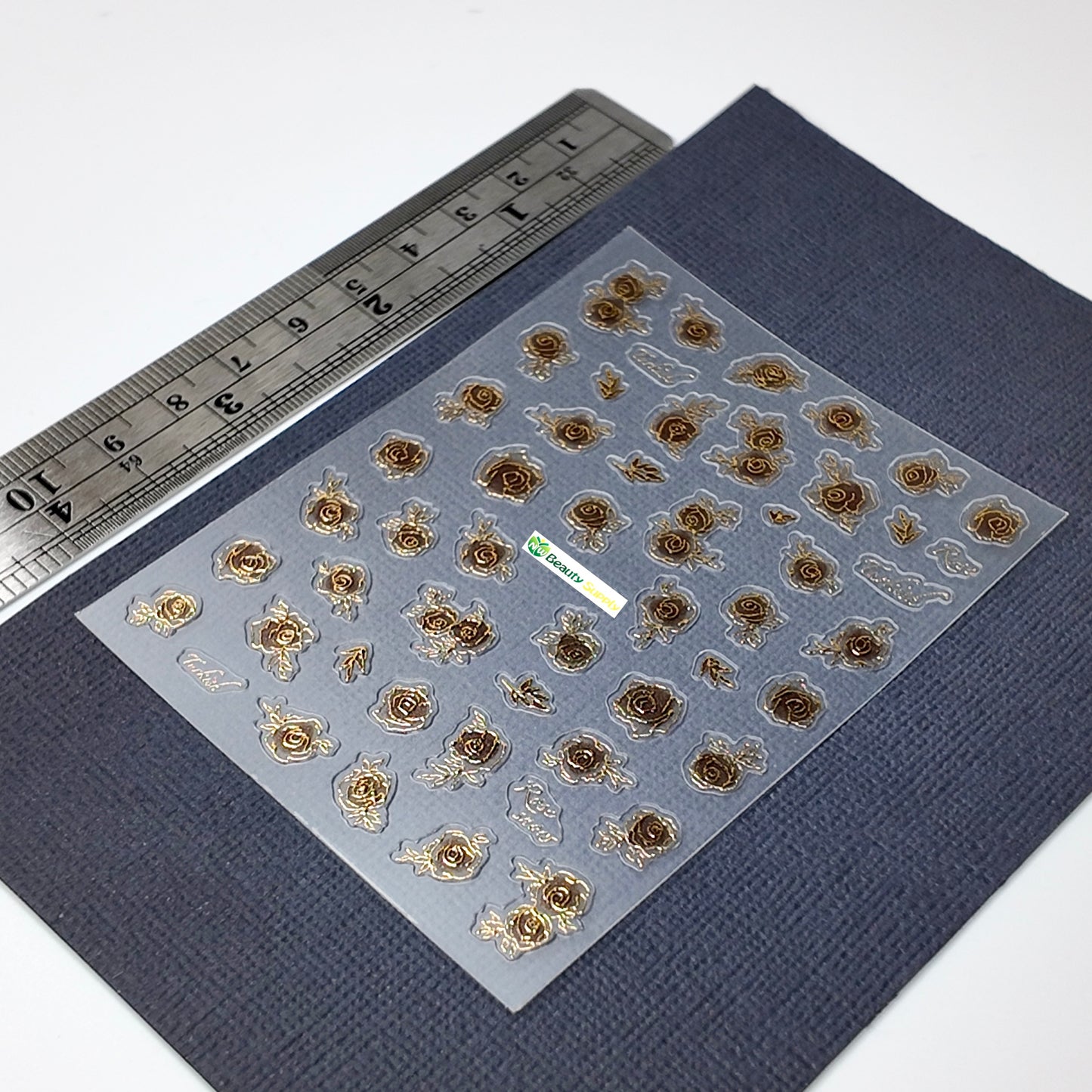 Gold Flowers and Words Sticker Decal