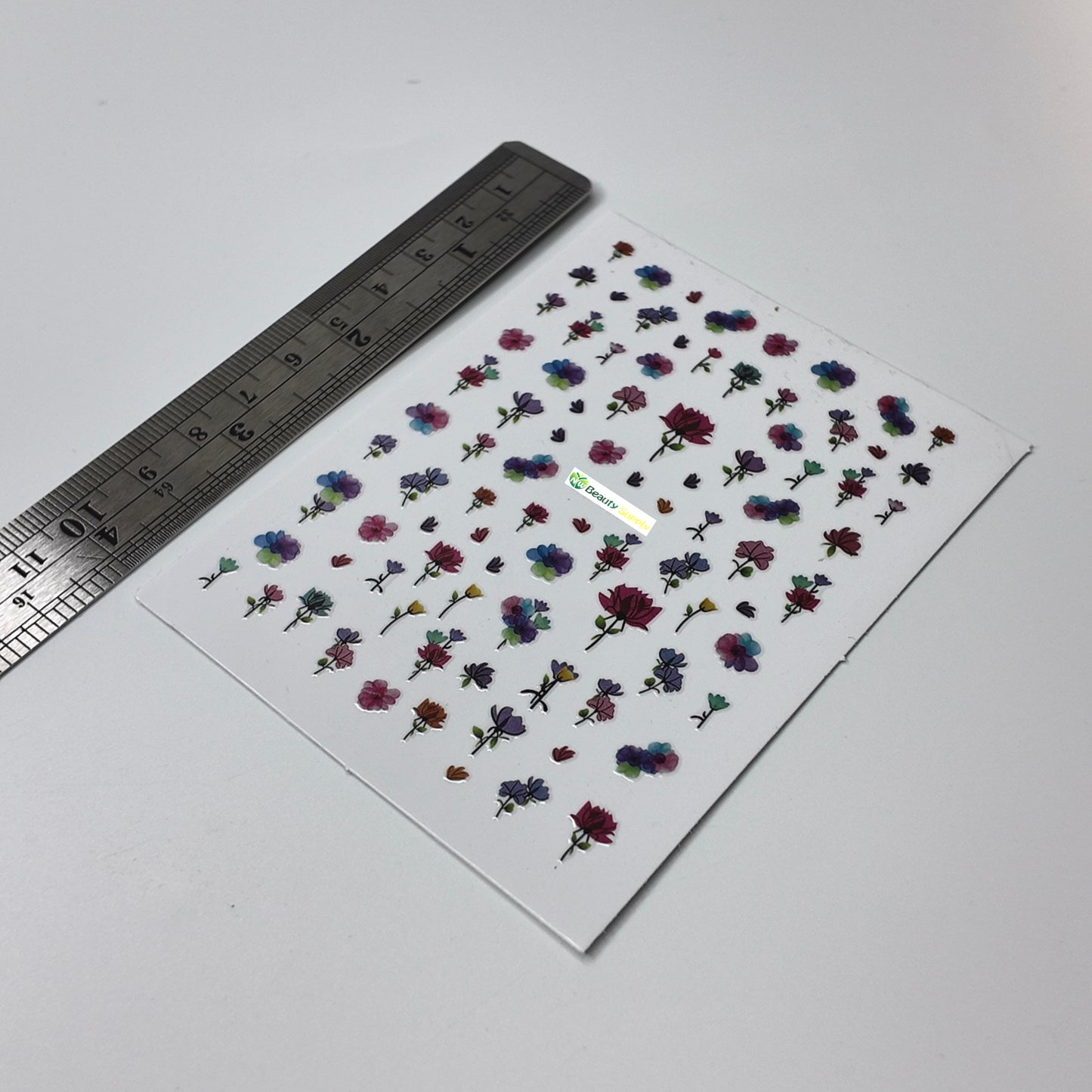 Pink Multicolor Flower Sticker Decal