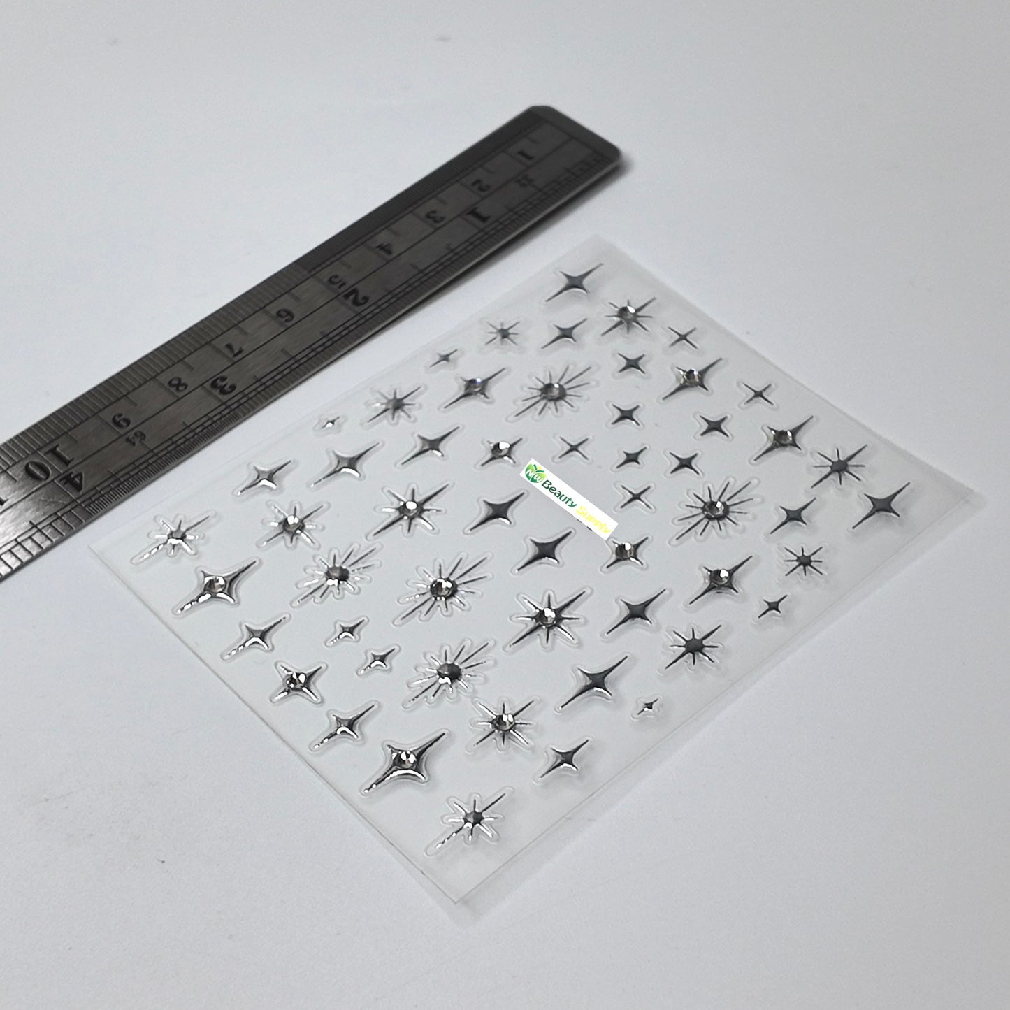 Silver Pointy Star Sticker Decal