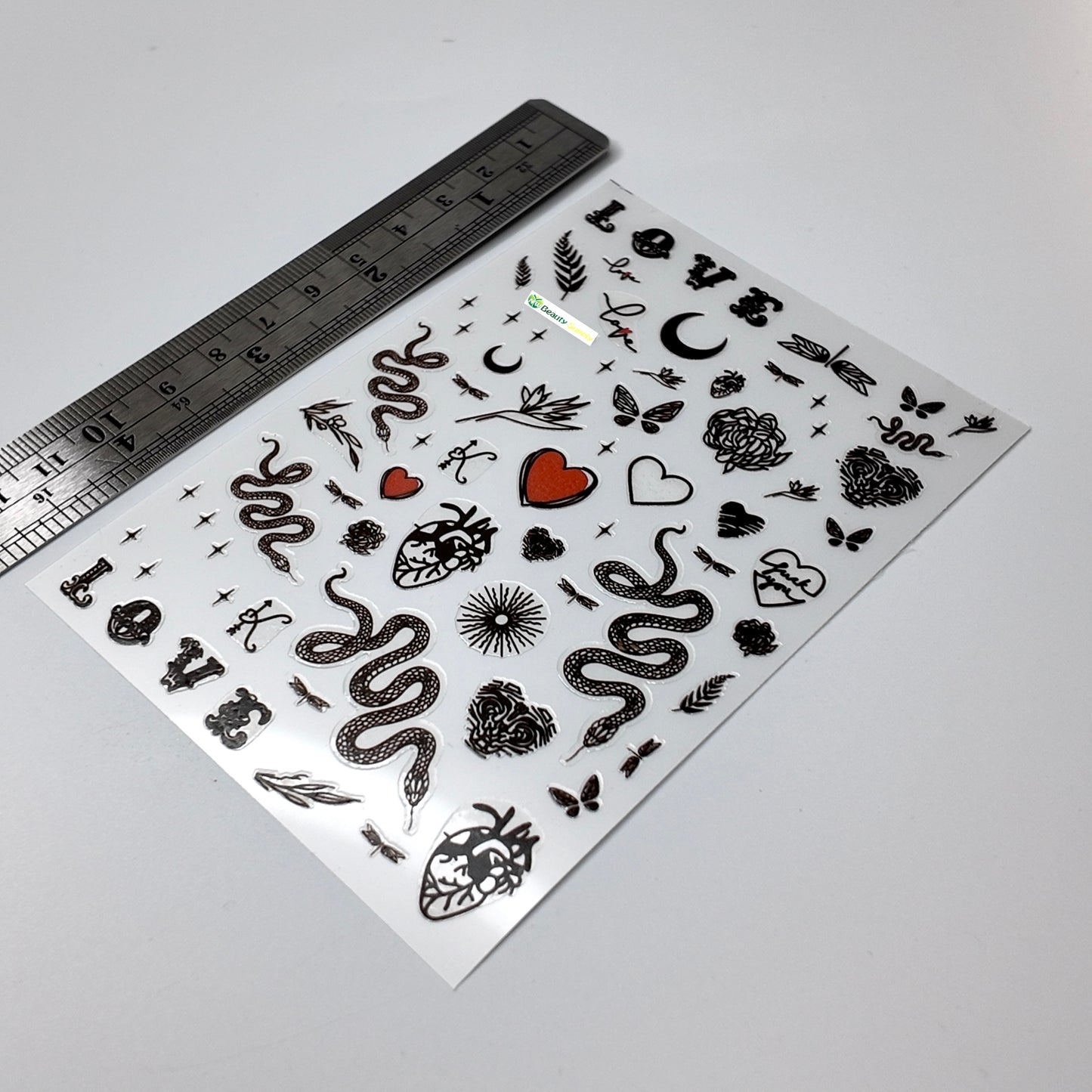 Snakes and Hearts Sticker Decal