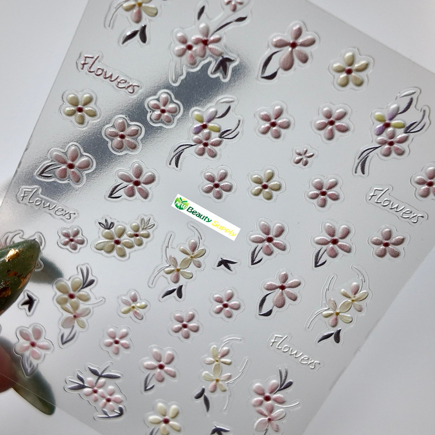 Pastel Pink and Yellow Flower Sticker Decal