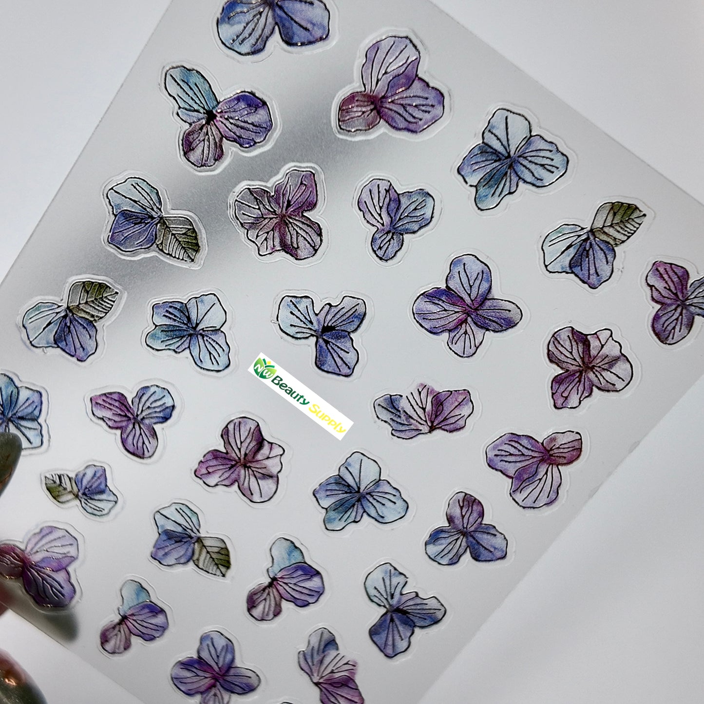 Water Color Flower with Gold Accents Sticker Decal