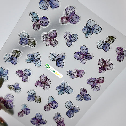 Water Color Flower with Gold Accents Sticker Decal