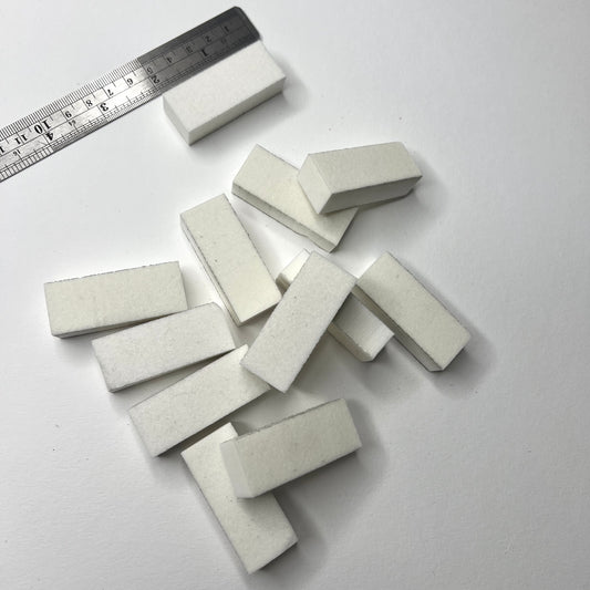 100/120 Grit White Mini Rectangle Buffer Block - 50 Ct
