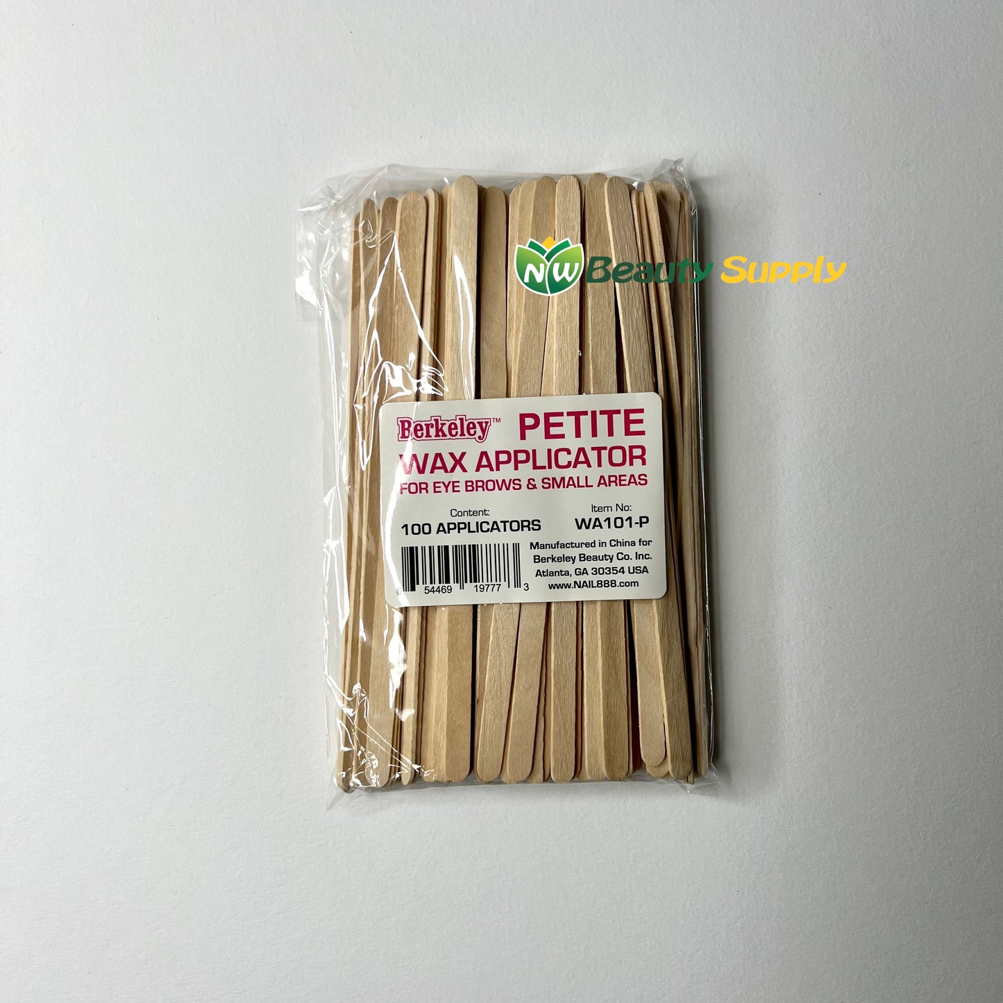 BER Petite Double Rounded End Orange Wood Stick