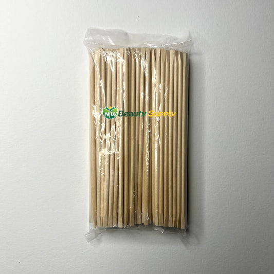 Long Double Flat End Orange Wood Stick