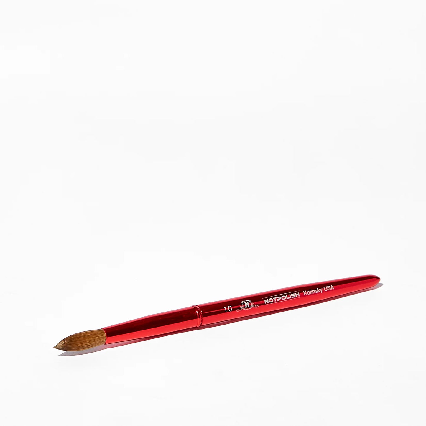 NP Red Aluminum Kolinsky Brush #10