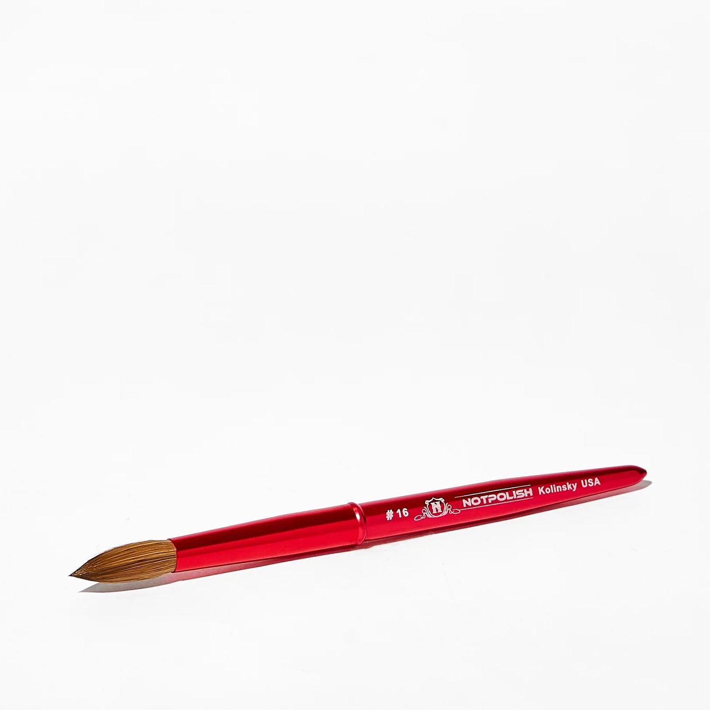 NP Red Aluminum Kolinsky Brush #16