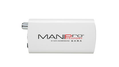 White MANiPro Passport HANA device on a white background