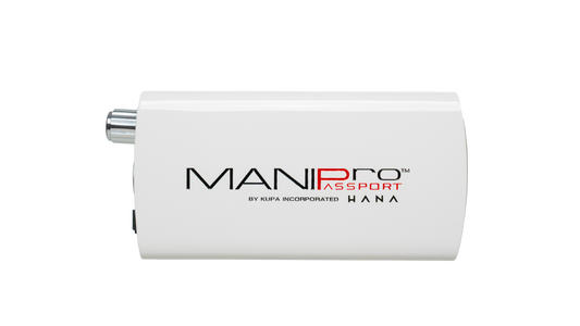 White MANiPro Passport HANA device on a white background