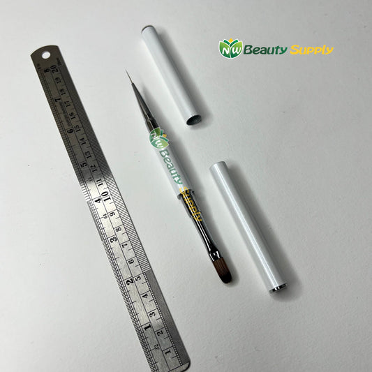 LIA Dual End White Handle Gel Brush