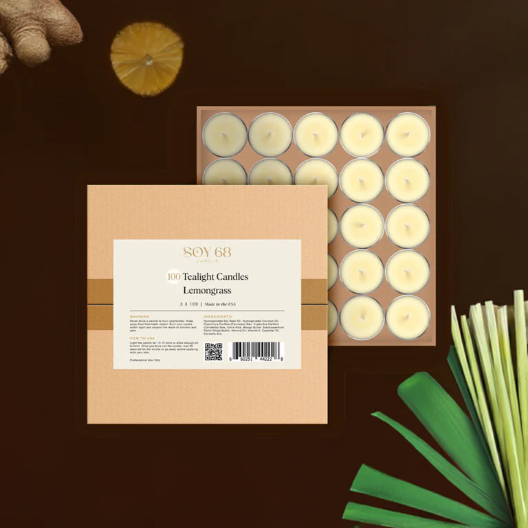 Soy 68 Round Tealight Moisturizer Candle (100 ct box)
