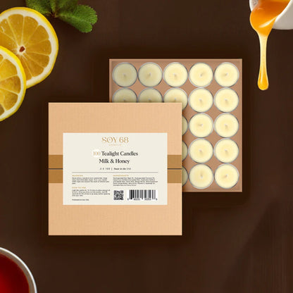 Soy 68 Round Tealight Moisturizer Candle (100 ct box)