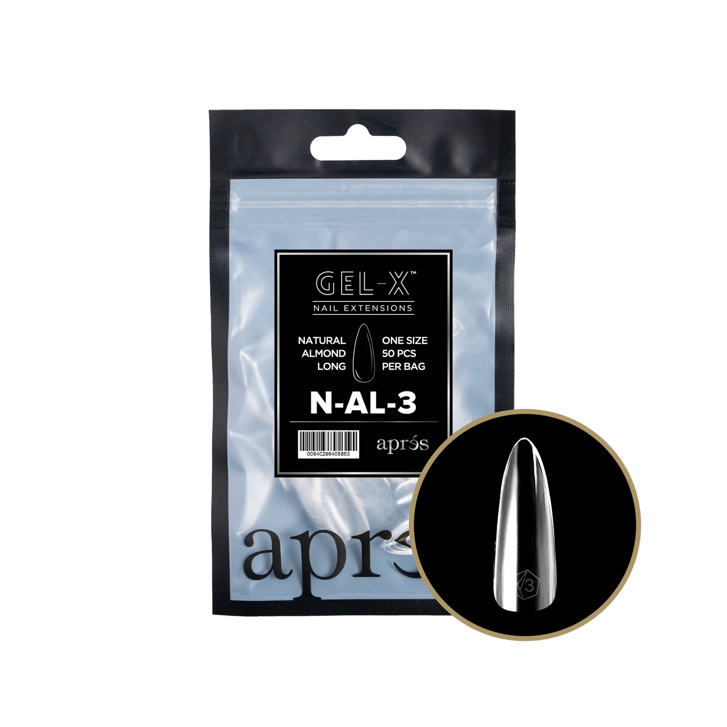 APRES Gel-X Natural Almond Long Refill