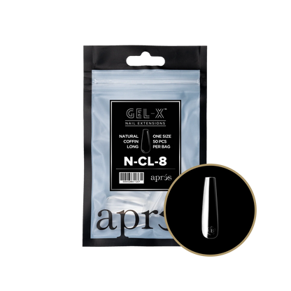 APRES GEL-X Natural Coffin Long Refill