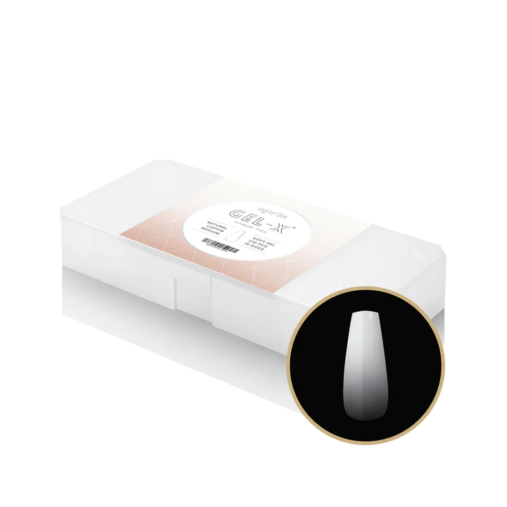 APRES Gel-X® Ombre Natural Coffin Medium Box of Tips (210pcs)