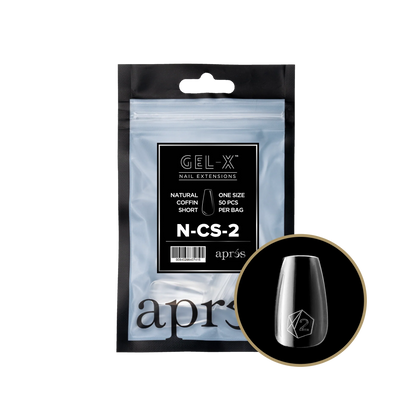 APRES Gel-X Natural Coffin Short Refill