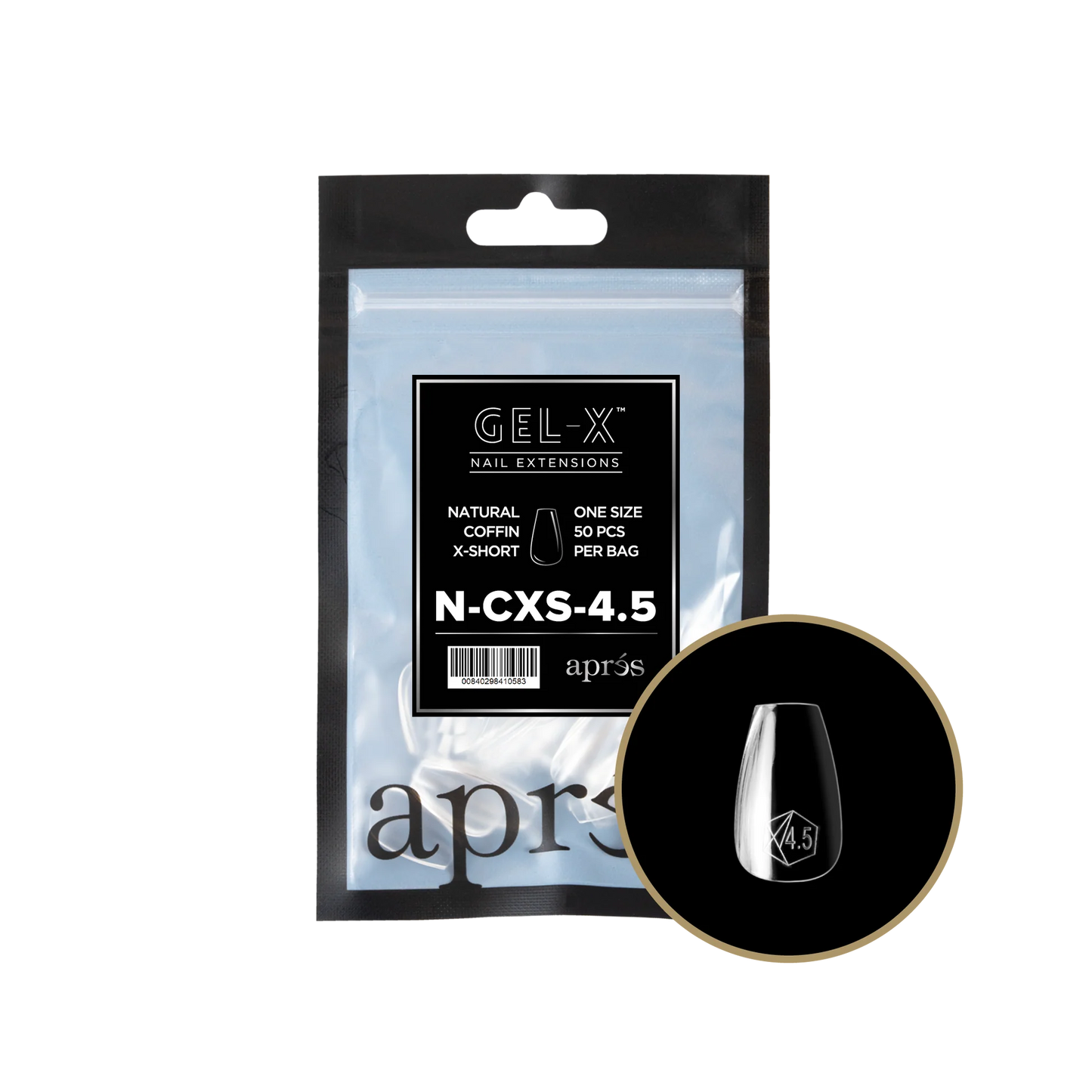 APRES Gel-X Natural Coffin Extra Short Refill