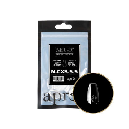APRES Gel-X Natural Coffin Extra Short Refill