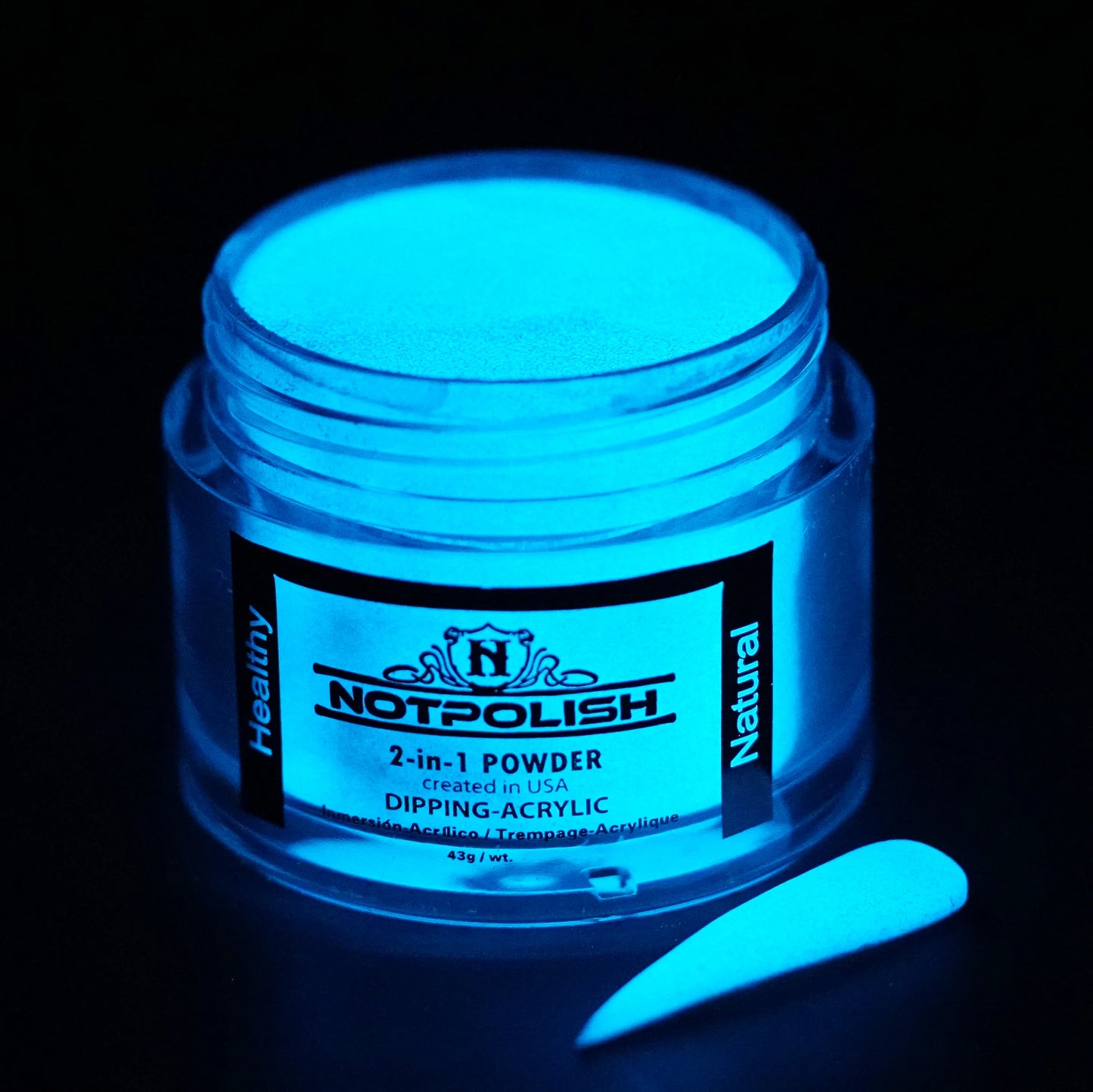 NOT POLISH GLOW G04 WHITE GLITTER