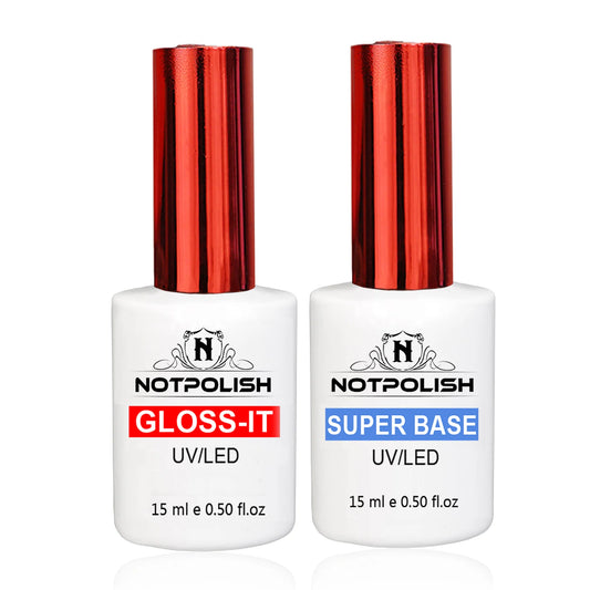 NOT POLISH SUPER BASE + GLOSS IT TOP COAT DUO